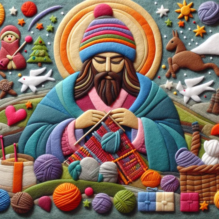 天泠了，讓耶稣幫你織毛衣。（Bing+新新的魔法指令）