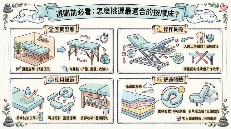 選購前必看：怎麼挑選最適合的按摩床？