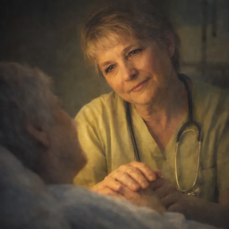 She would sit beside those who drifted in and out of awareness, listening not only to their words but to the pauses between them.