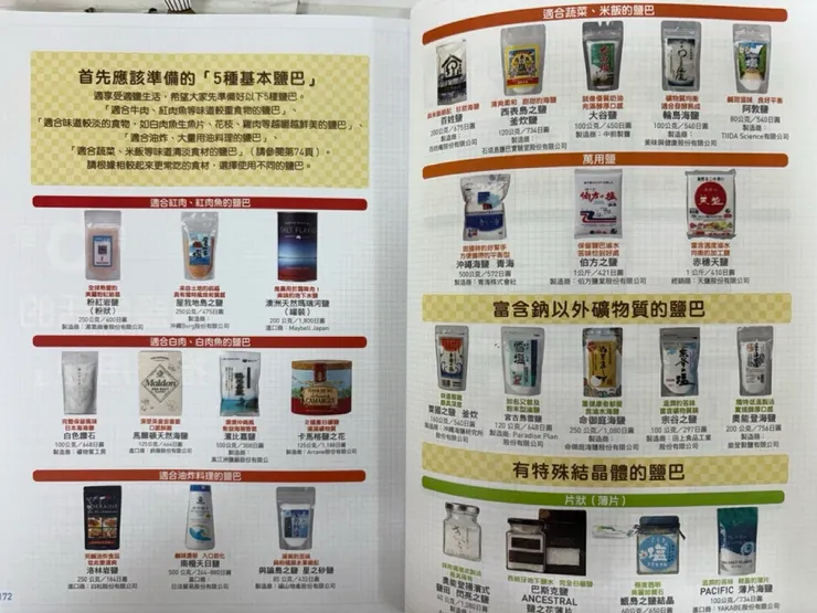 必備五種鹽。