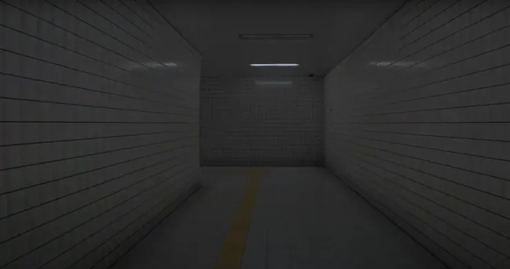 突然變暗的地下道