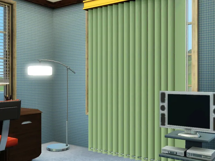 書房以冷色為主調。有沒有發現我很喜歡用冷色？