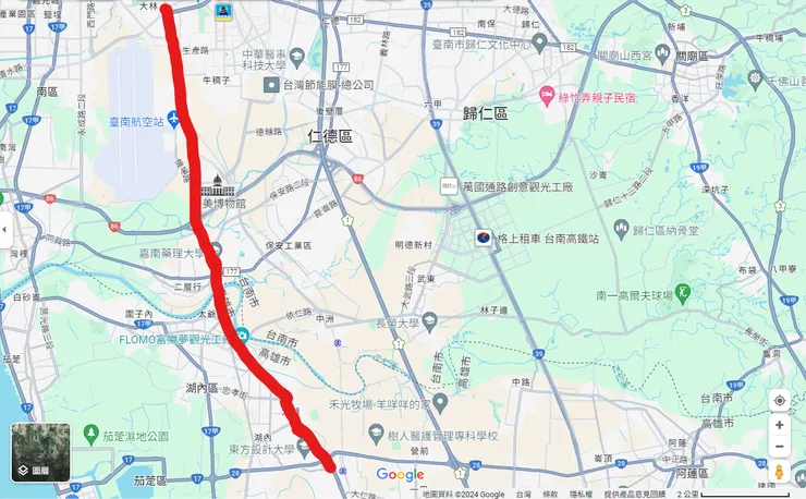 紅線路線圖大概長這樣