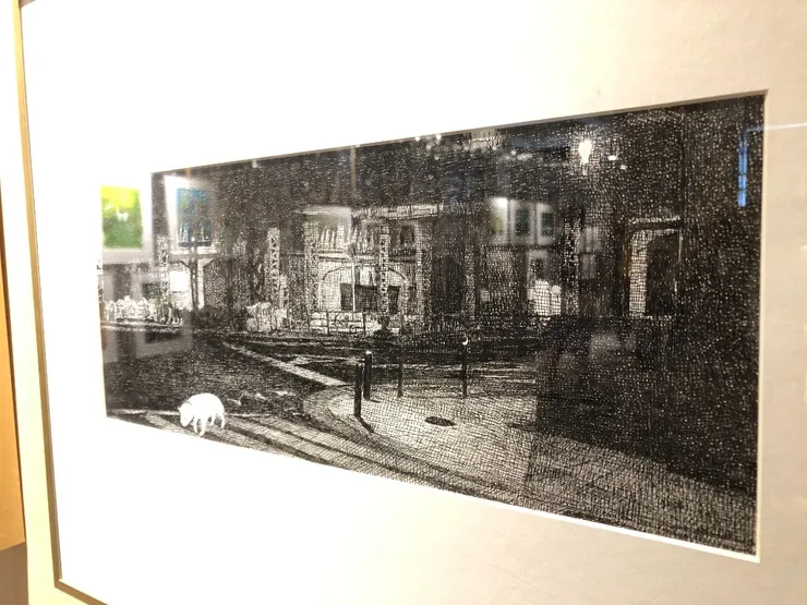 用線條繪製的黑白作品