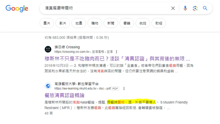 清真餐廳禮儀，摘錄自高雄餐旅大學餐旅清真認證概論