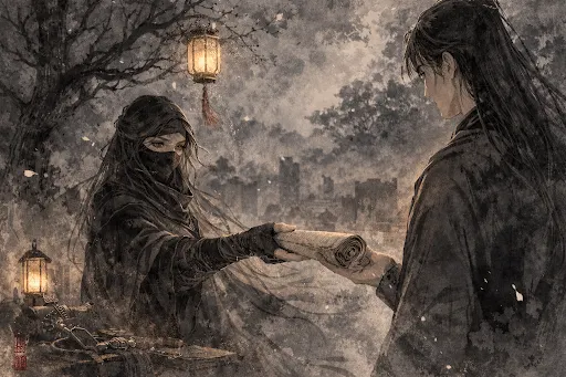 梁练伟墓园蒙面人递天书