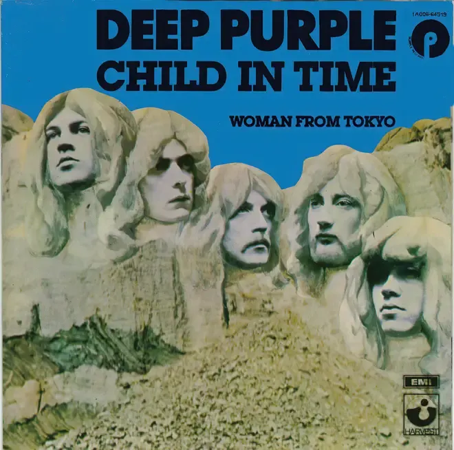 Deep Purple 1972 年於歐洲地區發行的〈Child in Time〉單曲專輯　圖／Alamy