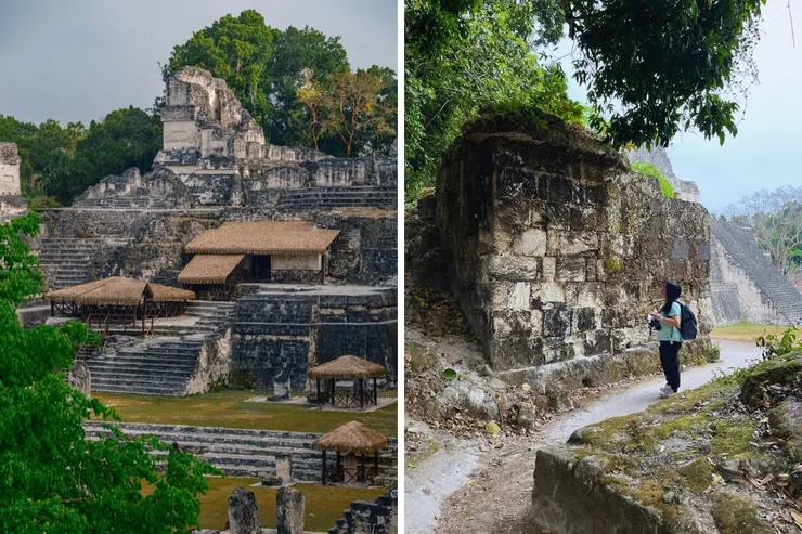 蒂卡爾中央衛城不僅是貴族的住宅,也有一些神廟,可以漫步在此拍攝不同角度的金字塔,或就近研究建築技法。