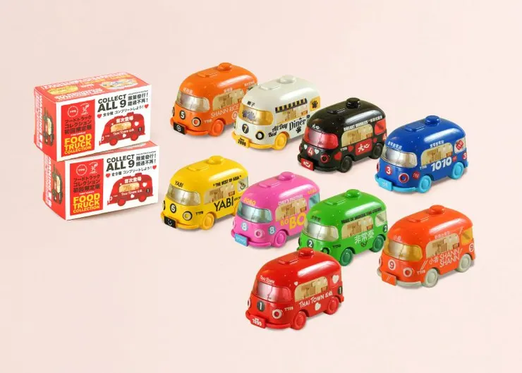 ▲瓦城泰統集團九大品牌化身九款可愛小車，為用餐體驗增添趣味。