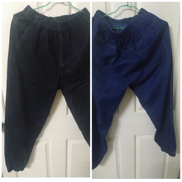 黑、藍束口牛仔二人組！