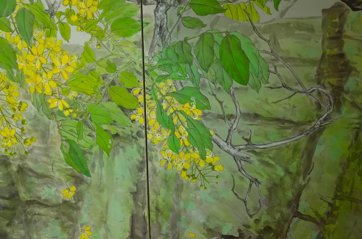 〈黃山谷詩意〉局部－阿勃勒