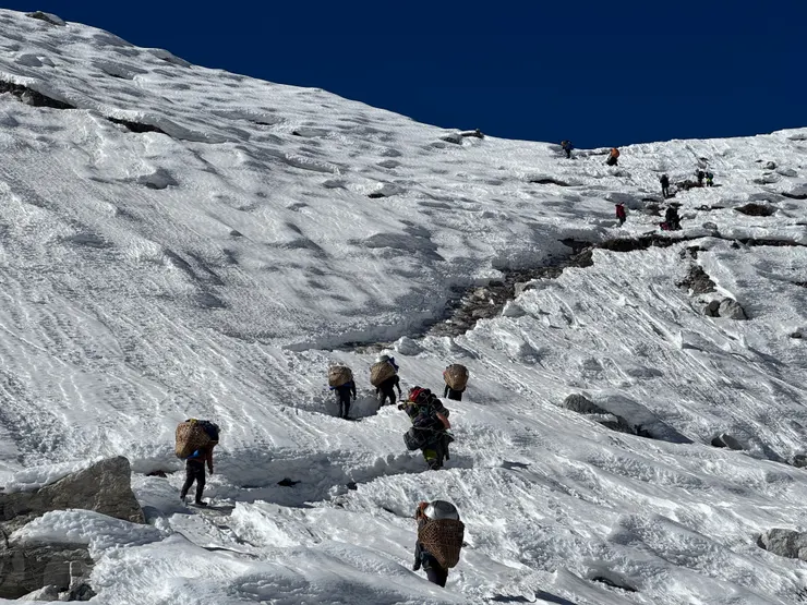 往Gokyo湖的路途中
