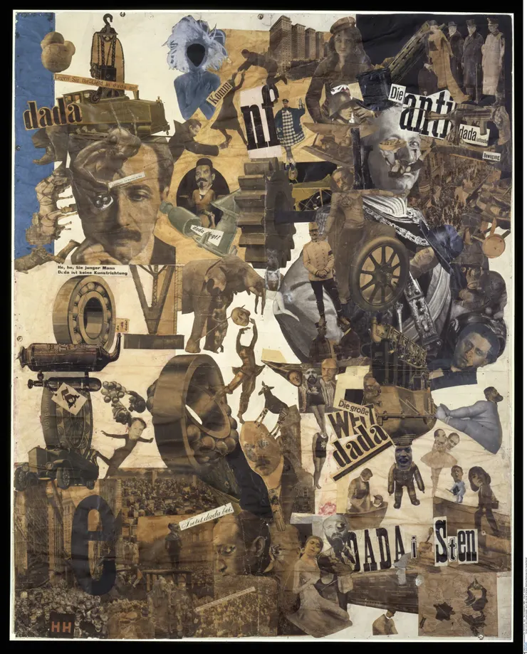 漢娜·霍克 Hannah Höch,《Cut with the Dada Kitchen Knife through the Last Weimar Beer-Belly Cultural Epoch in Germany》,1919。