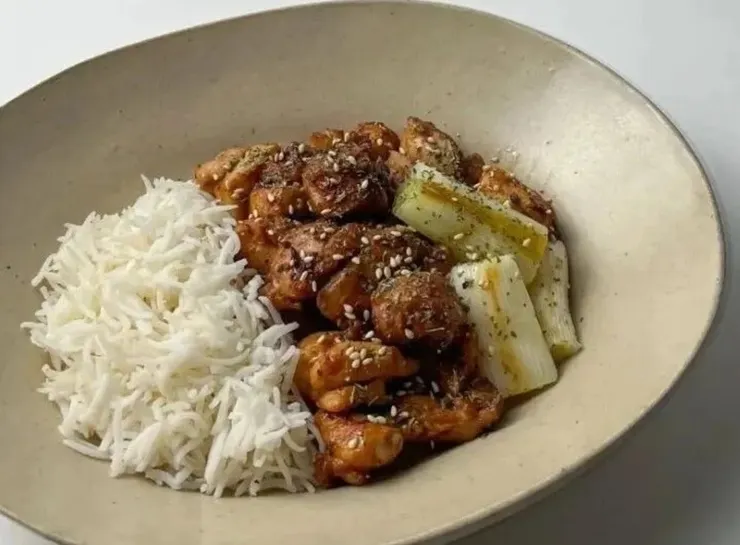 蔥燒雞腿蓋飯