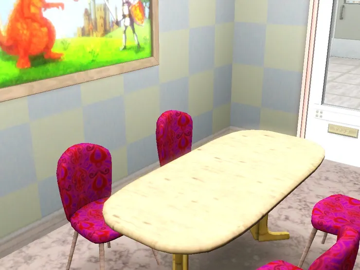 圓角桌子也令人精神放鬆。