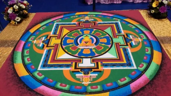 沙壇城示意圖。取自於自由時報。