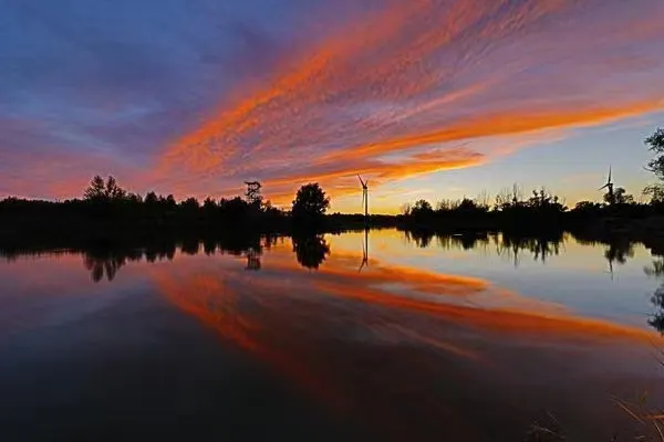 北京關廳水庫的日落 取自於朋友拍攝
