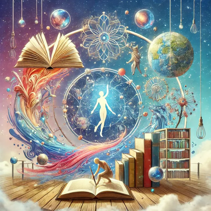 閱讀創作與身體宇宙的關聯，AI生成圖像