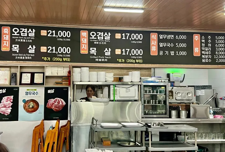 黑豬五花和豬頸肉各點一份