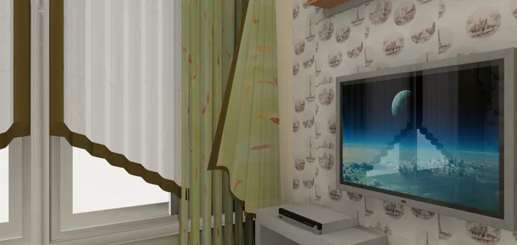 不是所有牆面都相同,不要太花碌碌。