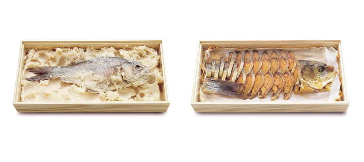 鮒寿司(鮒寿し魚治官網照片引用)