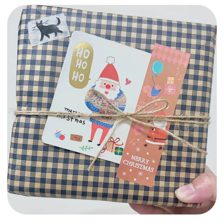 這次代表我的風格1.黑貓紙膠帶 2.聖誕節老人卡片 3.聖誕節貼紙