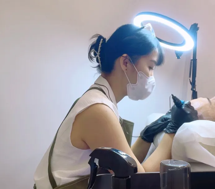 大面積施作過程