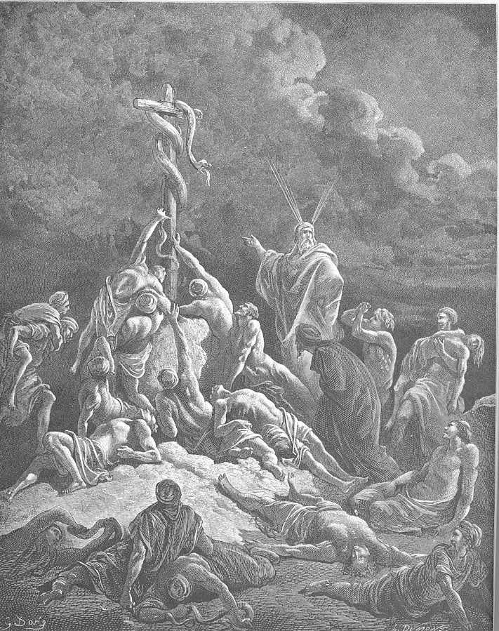 "The Bronze Serpent (Num. 21:4-9)" by Gustave Doré, 1866－Image from｜Wikimedia Commons