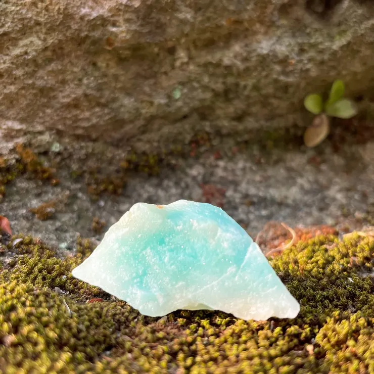 顏色清新的天河石，這些礦石現在都還收藏著