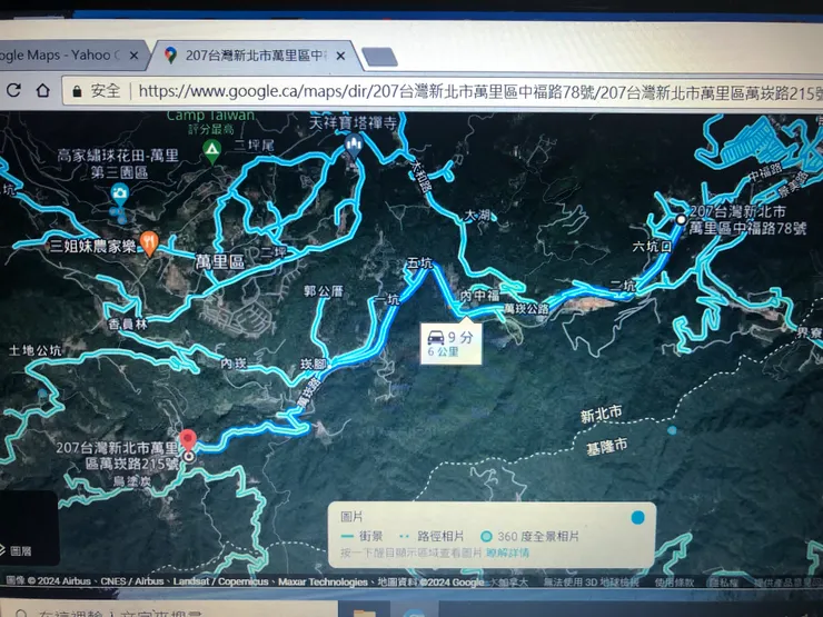 00工寮78到215距離6km