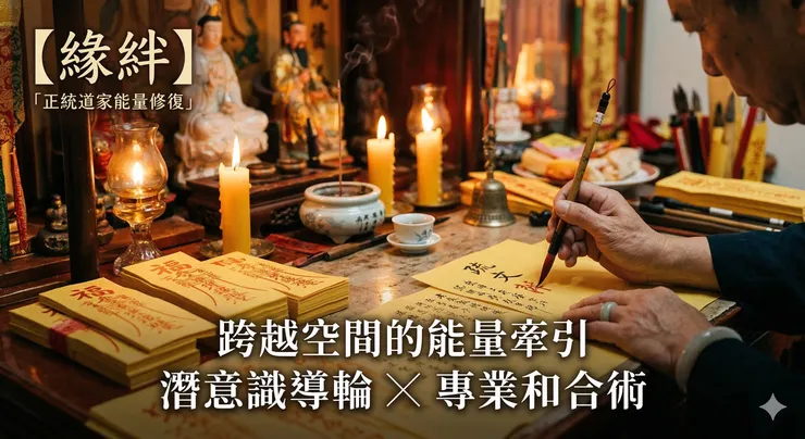 緣絆專業老師親自施作正統和合術與潛意識導輪,在無形中修復情感磁場。