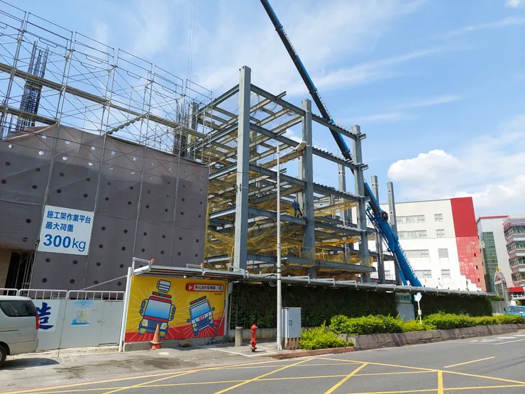 鋼構建築施工示意圖