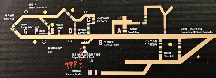 現場導覽地圖。攝影／繪製：UX.Debugger。