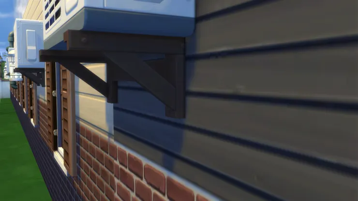 我連冷氣機的托架也不放過要拍照，不過現實裏這些地方通常都很髒...