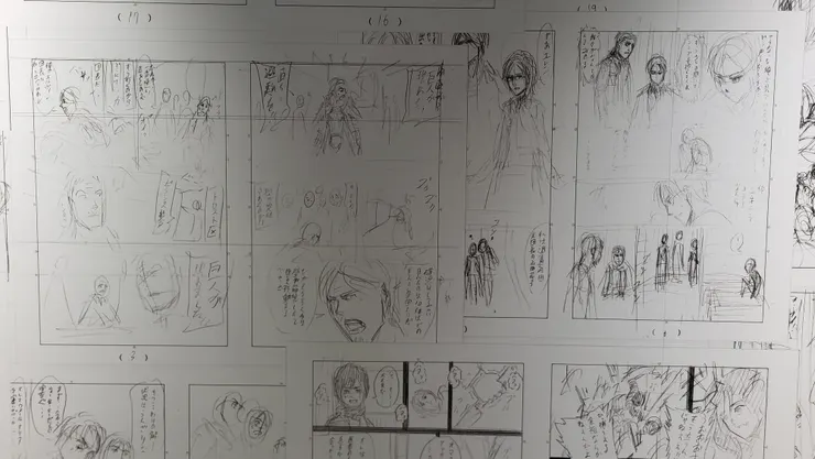 原稿的展示牆。