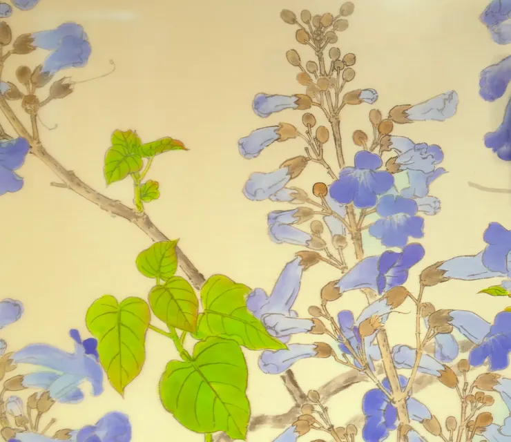  〈春律─向林玉山老師致敬／三月之晨〉局部－泡桐