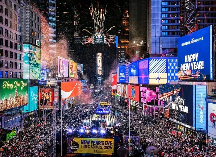 紐約時代廣場的跨年倒數派對