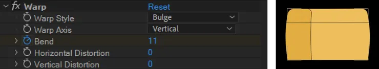 Warp 套用到箱子上