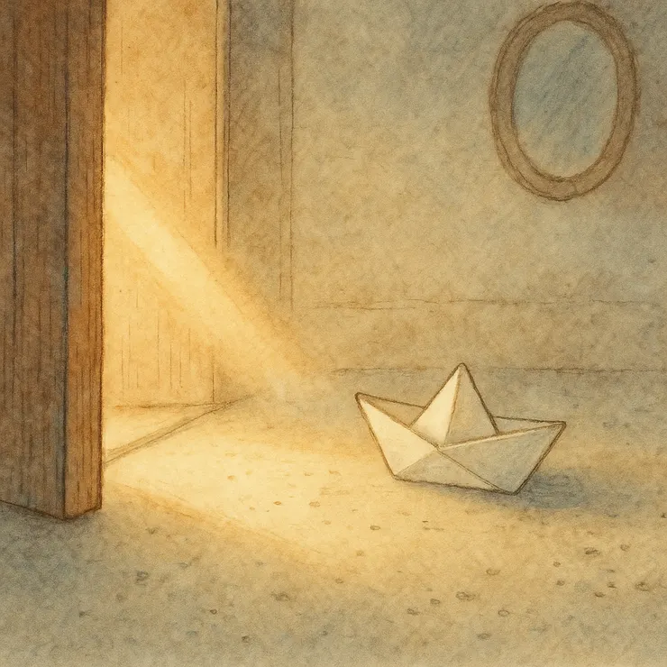 把名字摺成小舟。