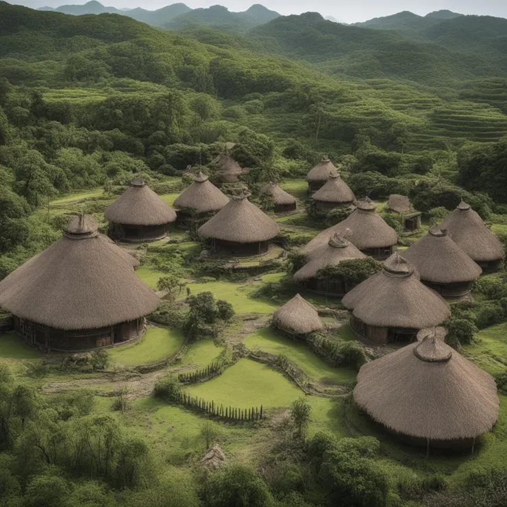 位於台灣中部大肚台地上的大肚王國文化村 / AI攝影