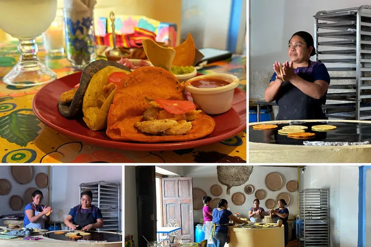 瓜地馬拉人吃塔可玉米餅非常講究,幾乎每間餐廳都是手工拍製的塔可餅。