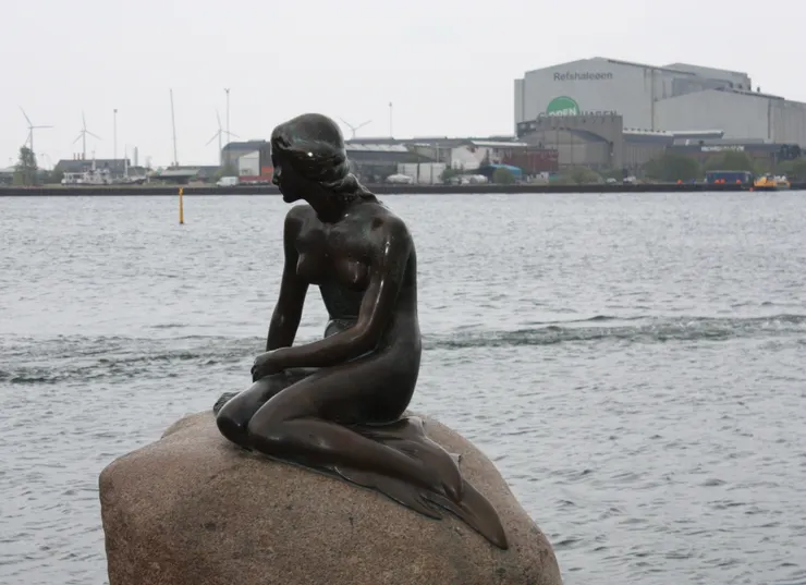 小美人魚肩膀的弧線好美