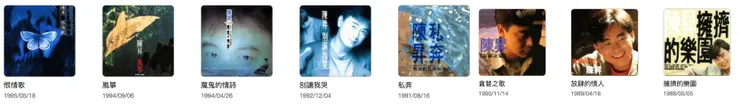 拼貼陳昇專輯 1988-1995 ( 專輯照片來源 KKBOX.com)