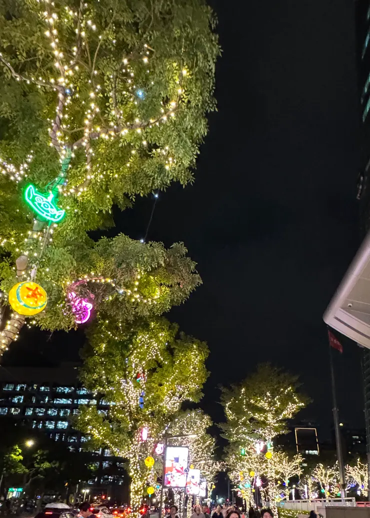 拍攝於2025年12月24日，台北101大樓 附近