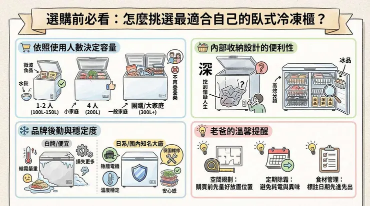 選購前必看：怎麼挑選最適合自己的臥式冷凍櫃？