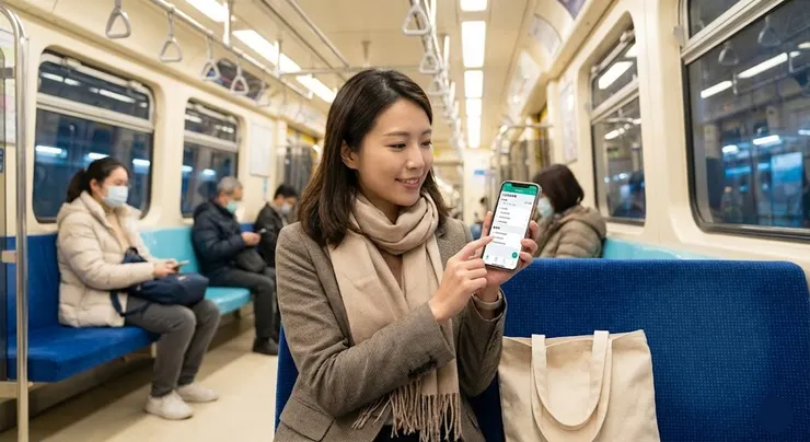 在吵雜的捷運上，透過手機進行簡單的任務排列，是提高效率最有效的方式。