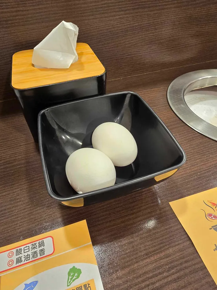 上桌會提供一人一顆雞蛋