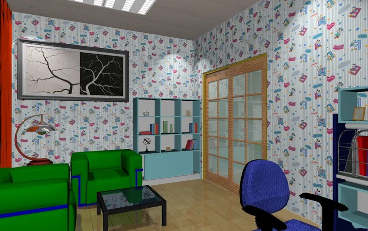 這房間也用了敞門。敞門對我來說很是特別。