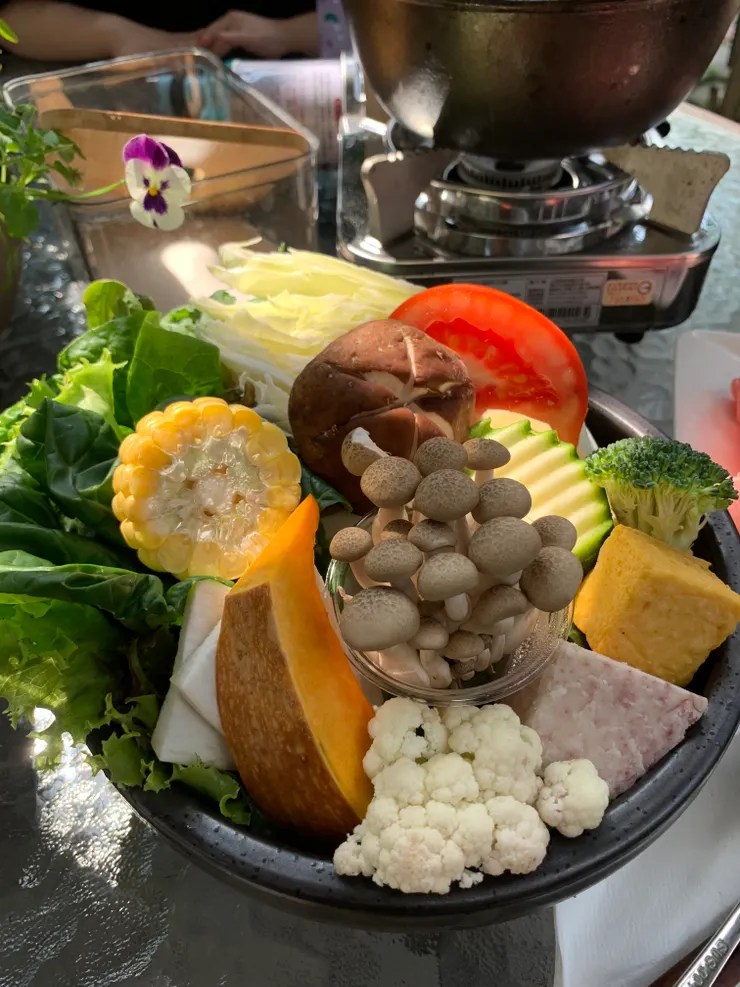 火鍋菜盤。蔬菜類超好吃~