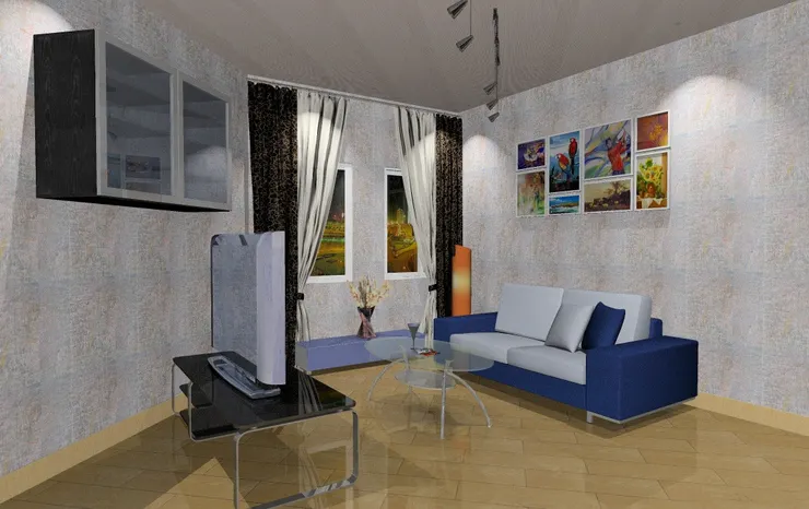 我覺得沙發不能靠牆很不好，風水學說這也是個問題，唯有這樣放。